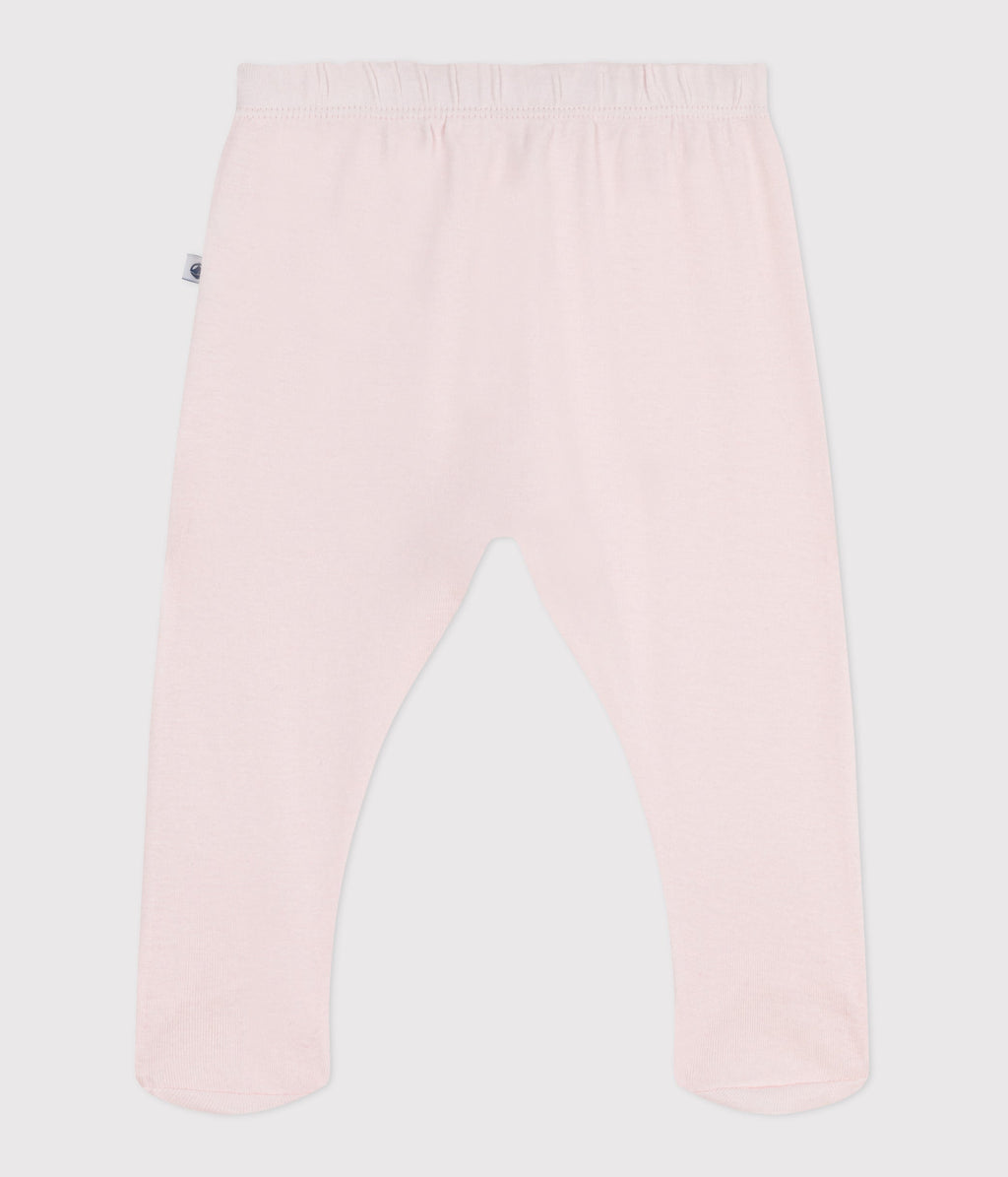 Pantalon à pied naissance en coton uni – D1