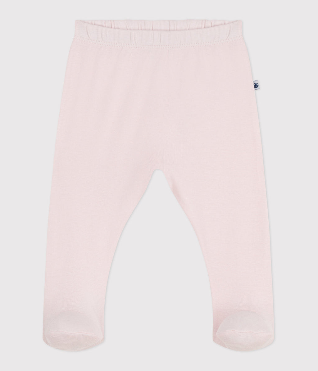 Pantalon à pied naissance en coton uni – F1