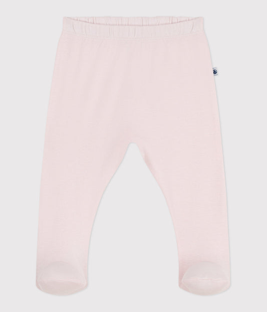 Pantalon à pied naissance en coton uni – F1