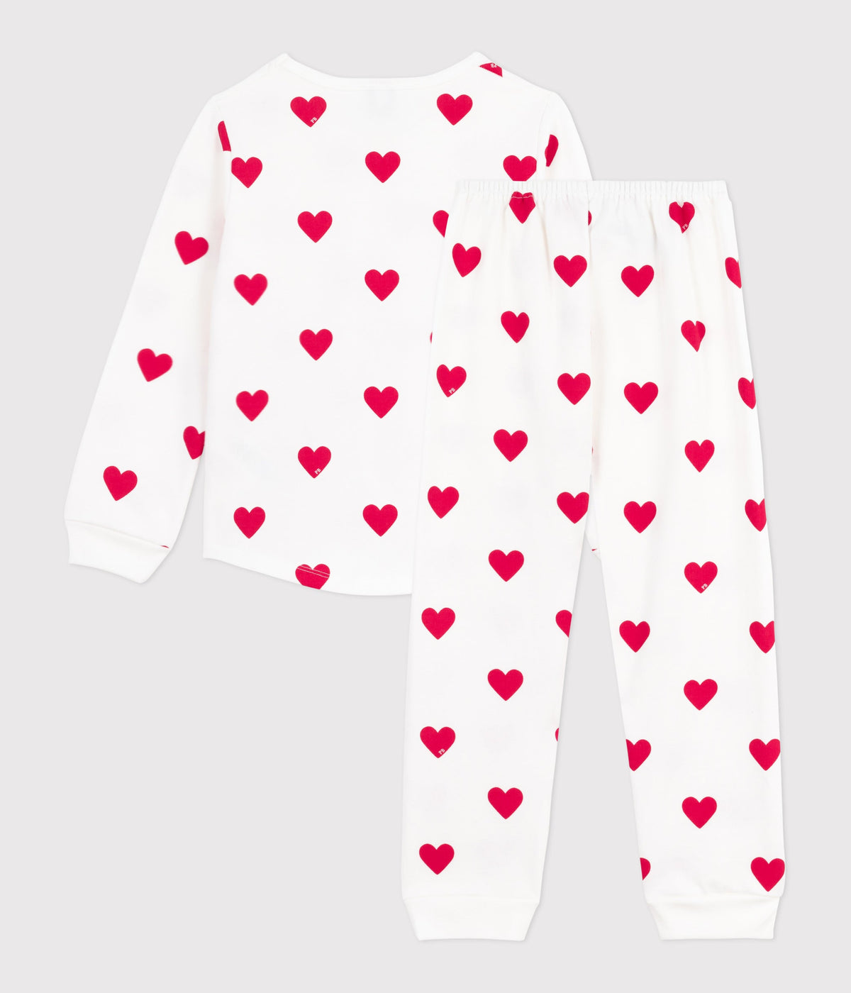 Pyjama enfant en molleton imprimé cœurs – D