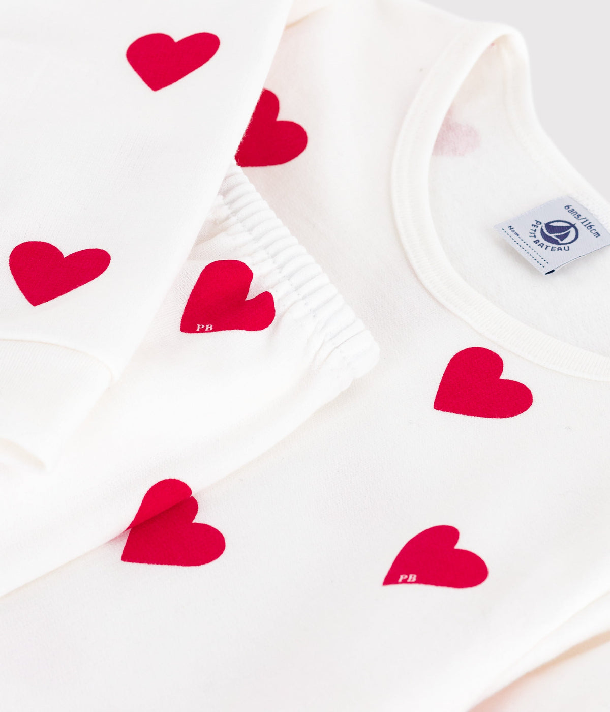Pyjama enfant en molleton imprimé cœurs – Z