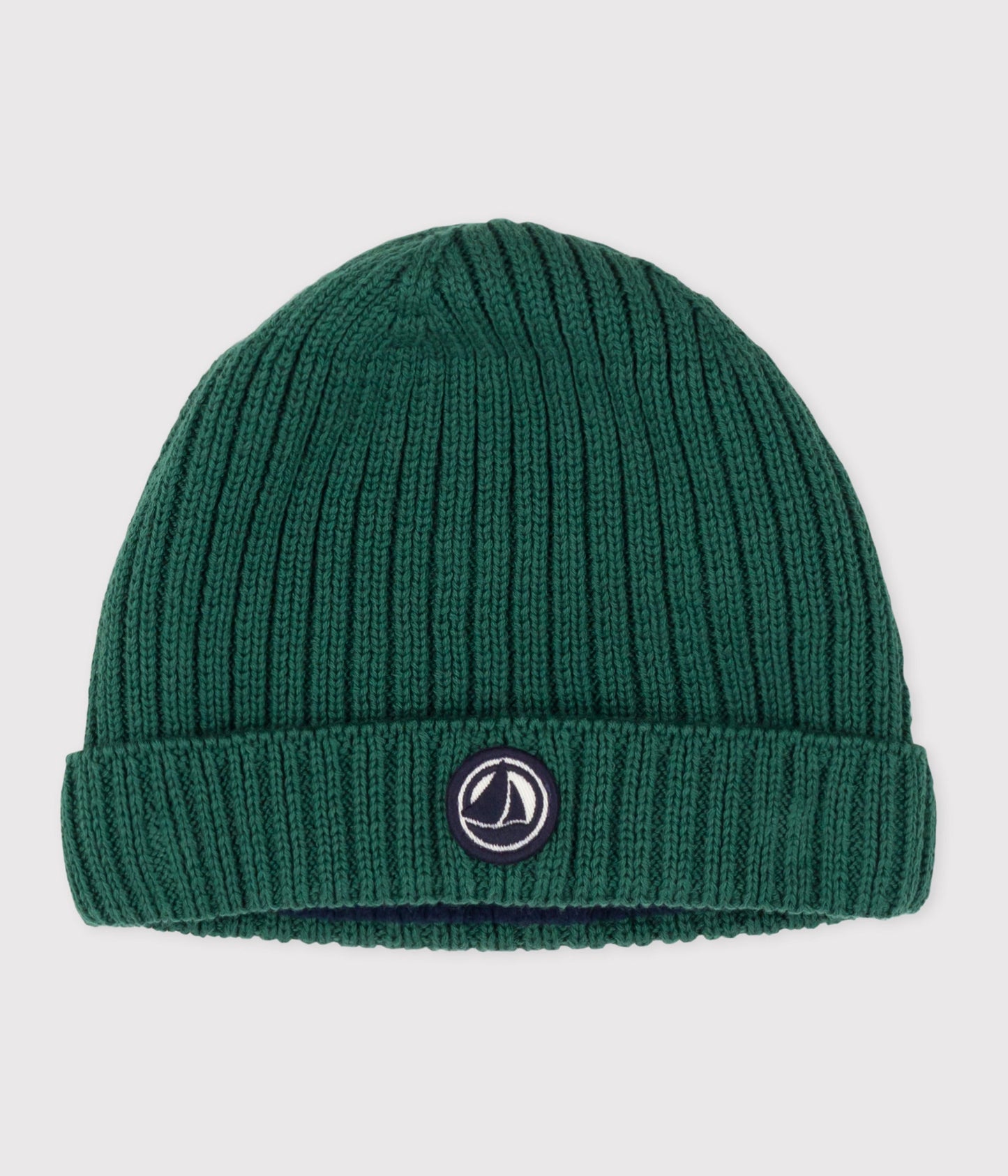 Bonnet bébé en tricot doublé en polaire