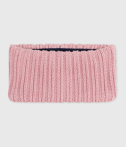 Snood bébé en tricot doublé en polaire