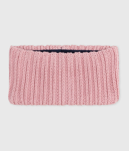Snood bébé en tricot doublé en polaire