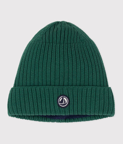 Bonnet enfant en tricot doublé en polaire