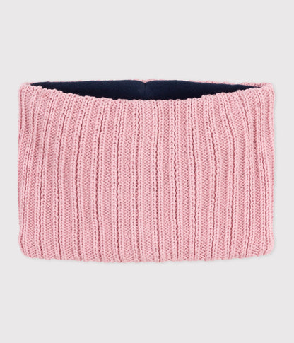 Snood enfant en tricot doublé en polaire