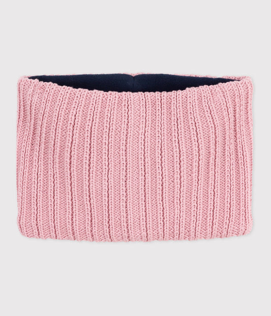 Snood enfant en tricot doublé en polaire