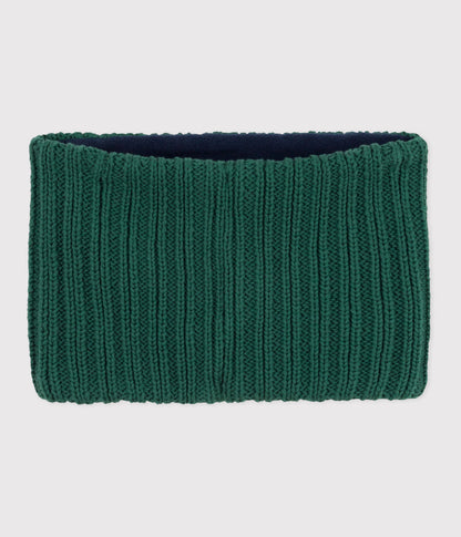 Snood enfant en tricot doublé en polaire