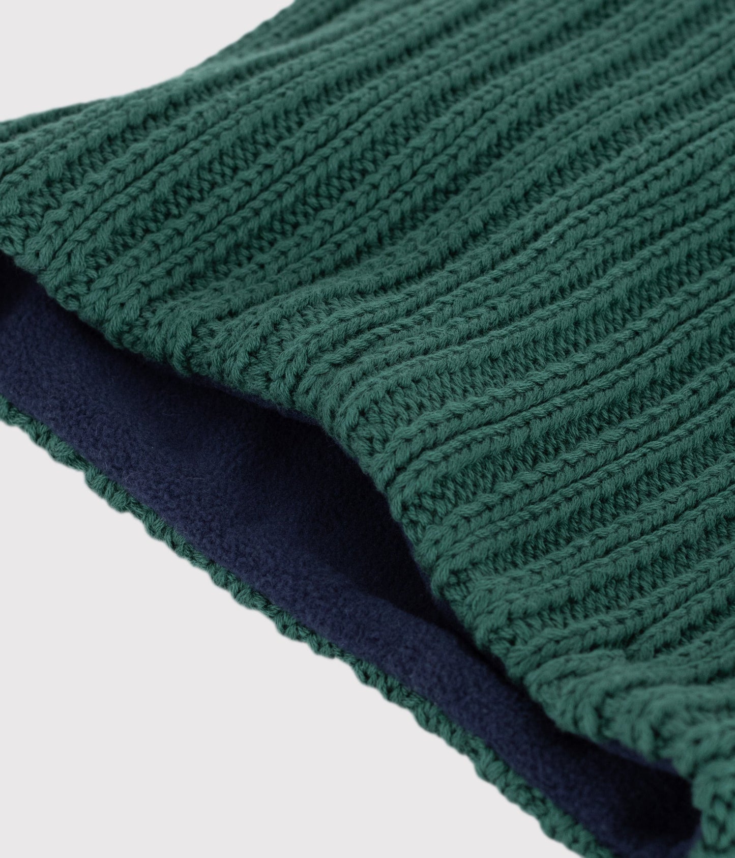 Snood enfant en tricot doublé en polaire