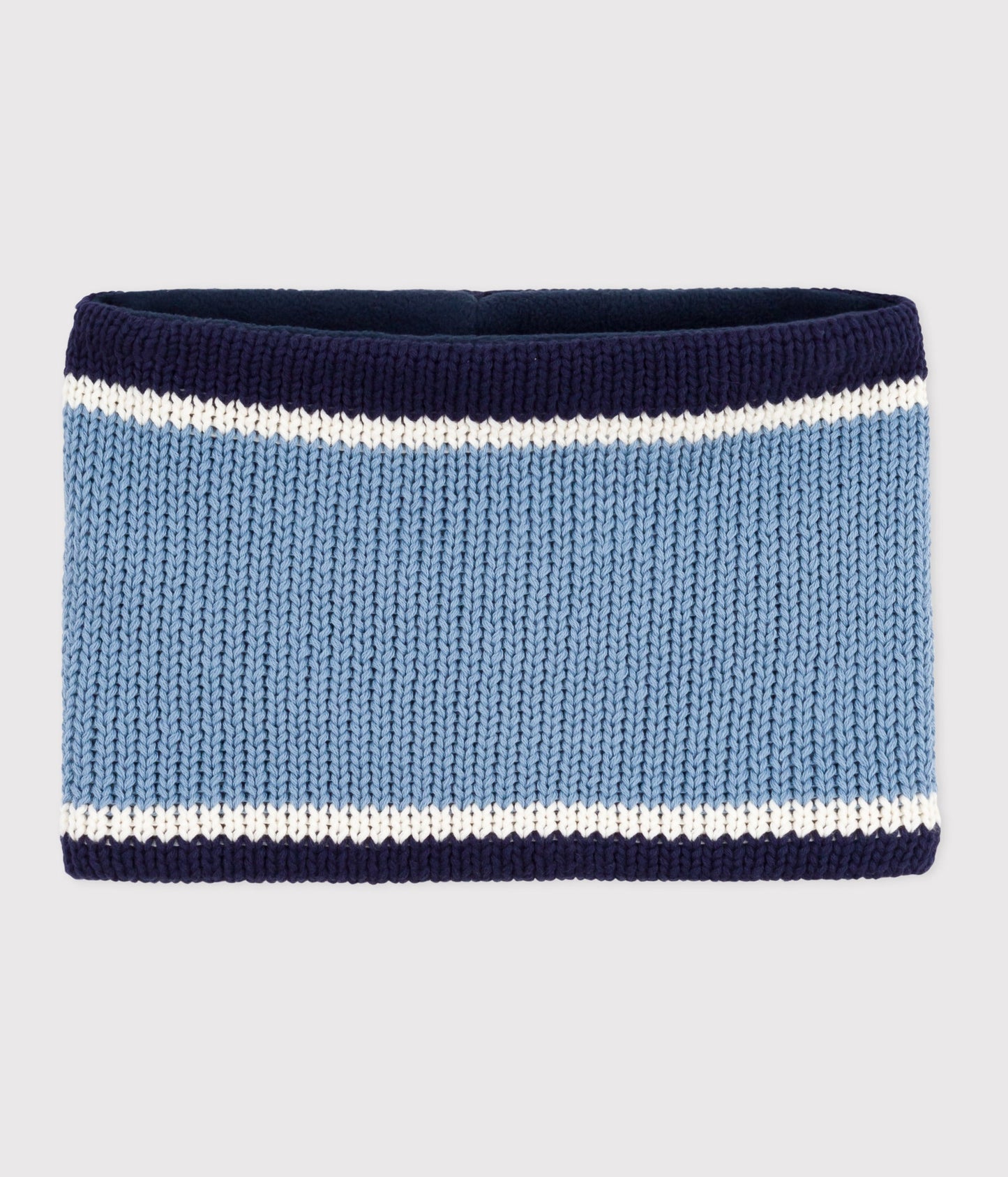 Snood enfant en tricot doublé en polaire