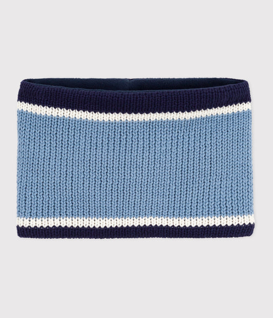 Snood enfant en tricot doublé en polaire