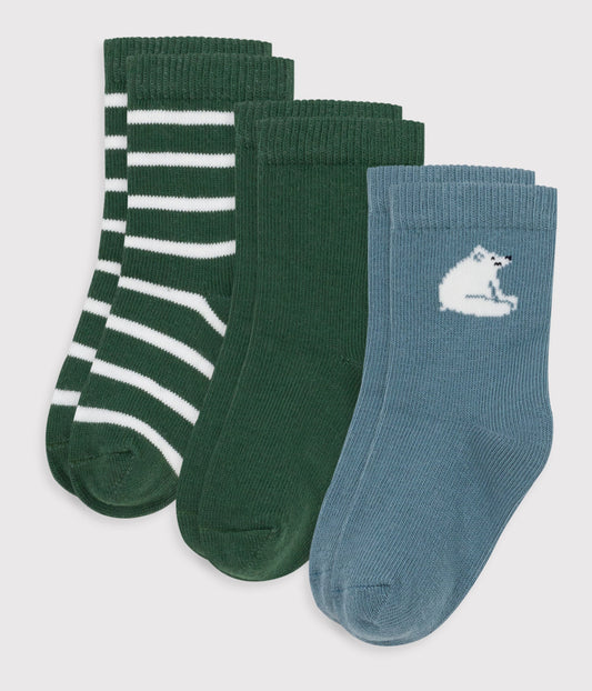 3 paires de chaussettes bébé en coton