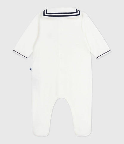 Pyjama bébé en velours à col vareuse – D1