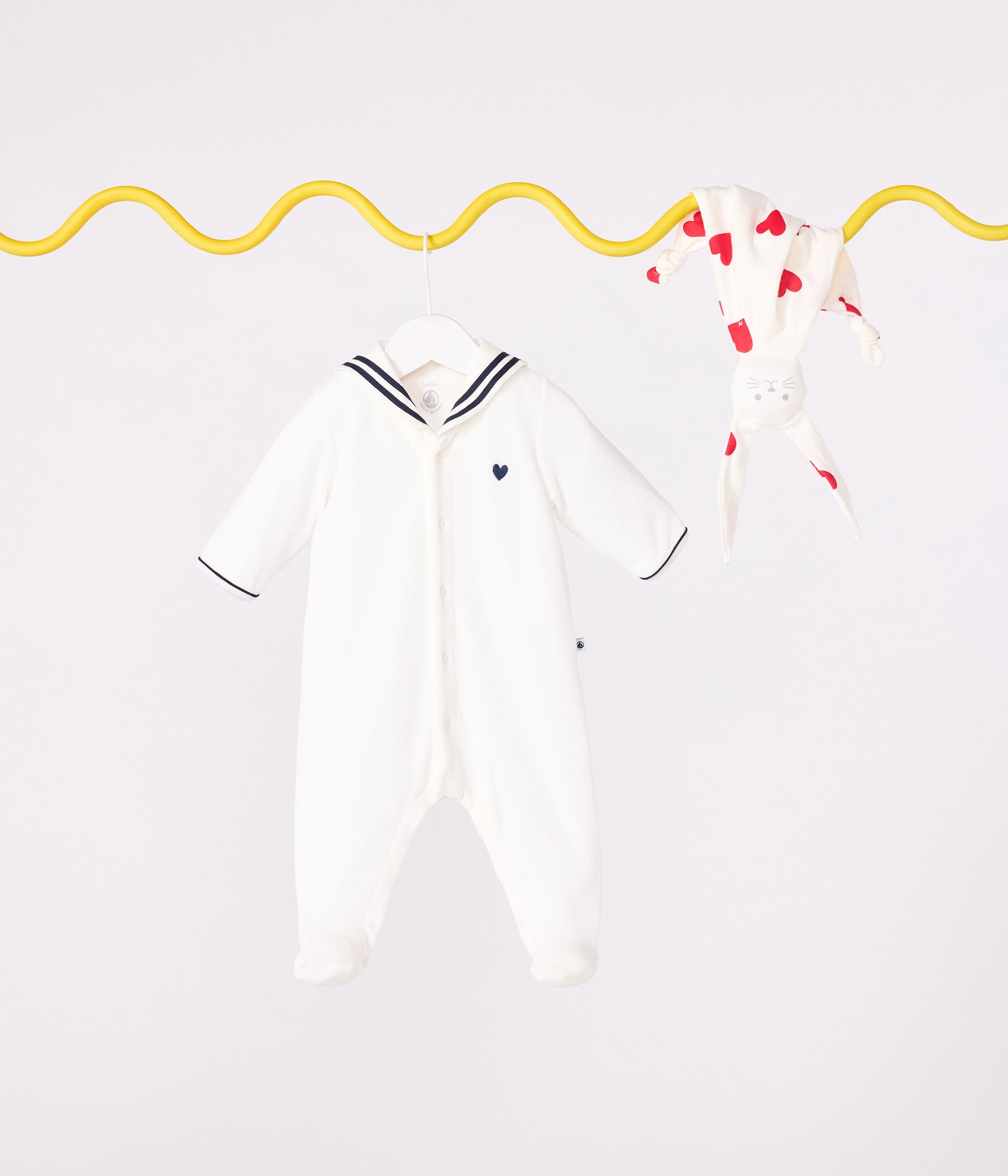 Pyjama bébé en velours à col vareuse – J1