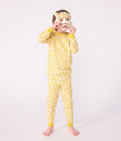 Pyjama déguisement enfant en coton imprimé léopard