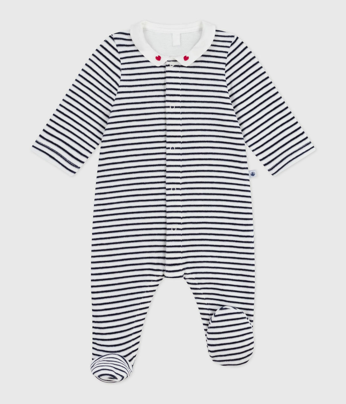 Pyjama bébé en velours à col imprimé – F1