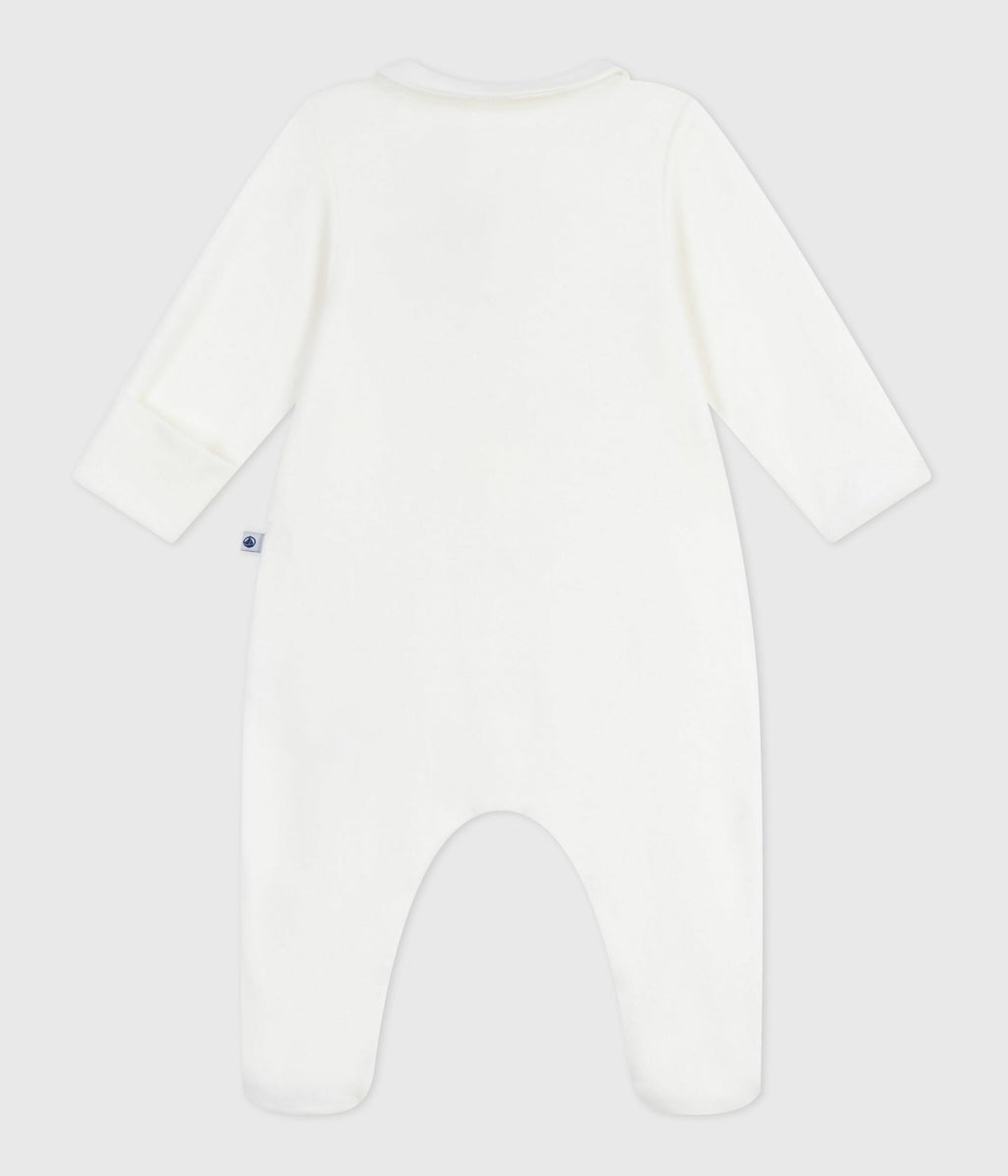 Pyjama bébé en velours à col uni – D1