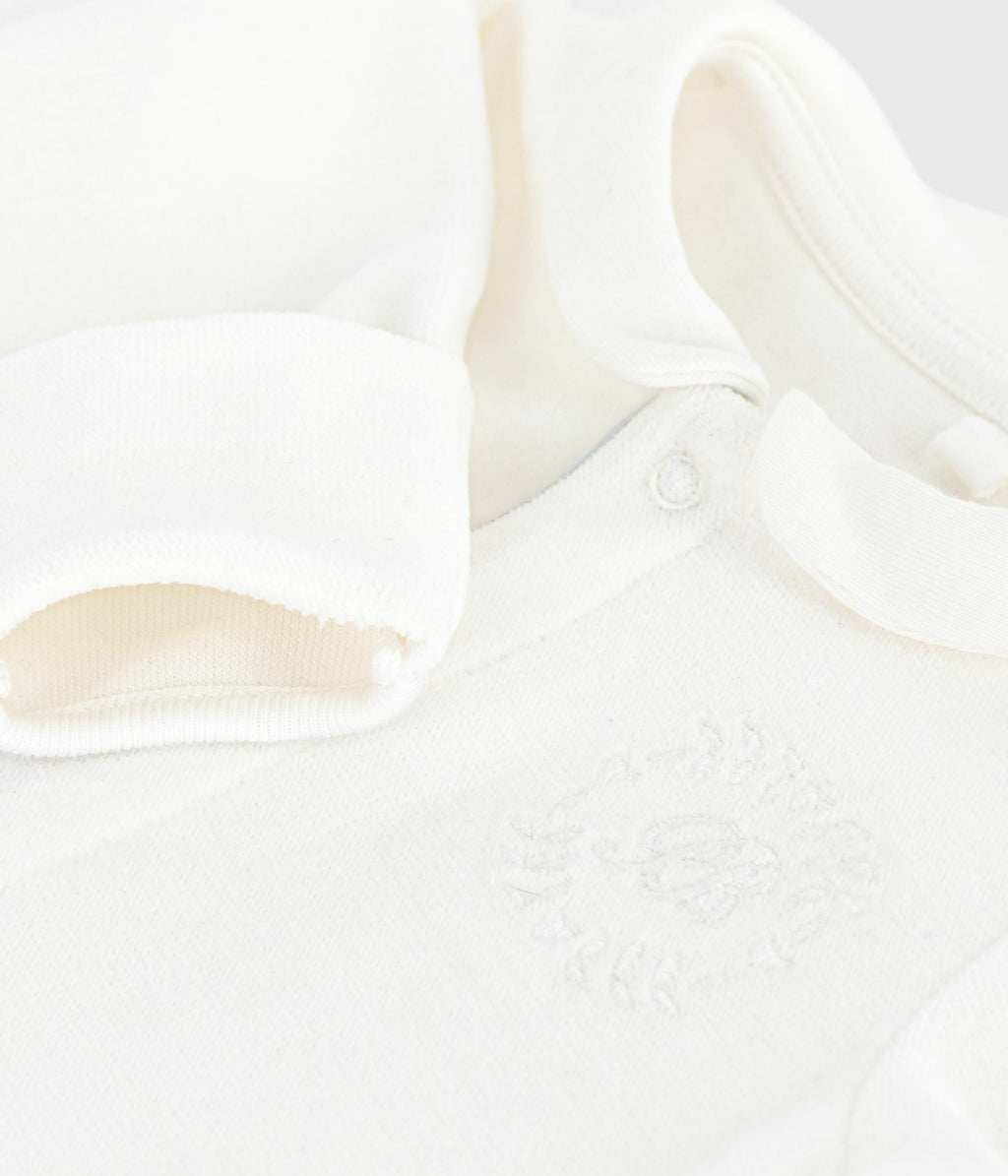 Pyjama bébé en velours à col uni – Z1