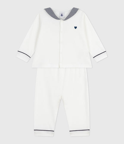 Pyjama 2 pièces bébé avec col marin