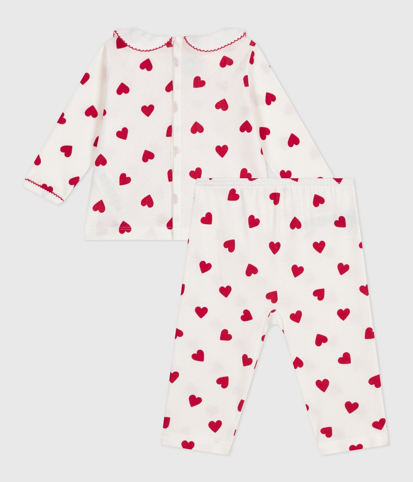 Pyjama 2 pièces bébé imprimé cœurs