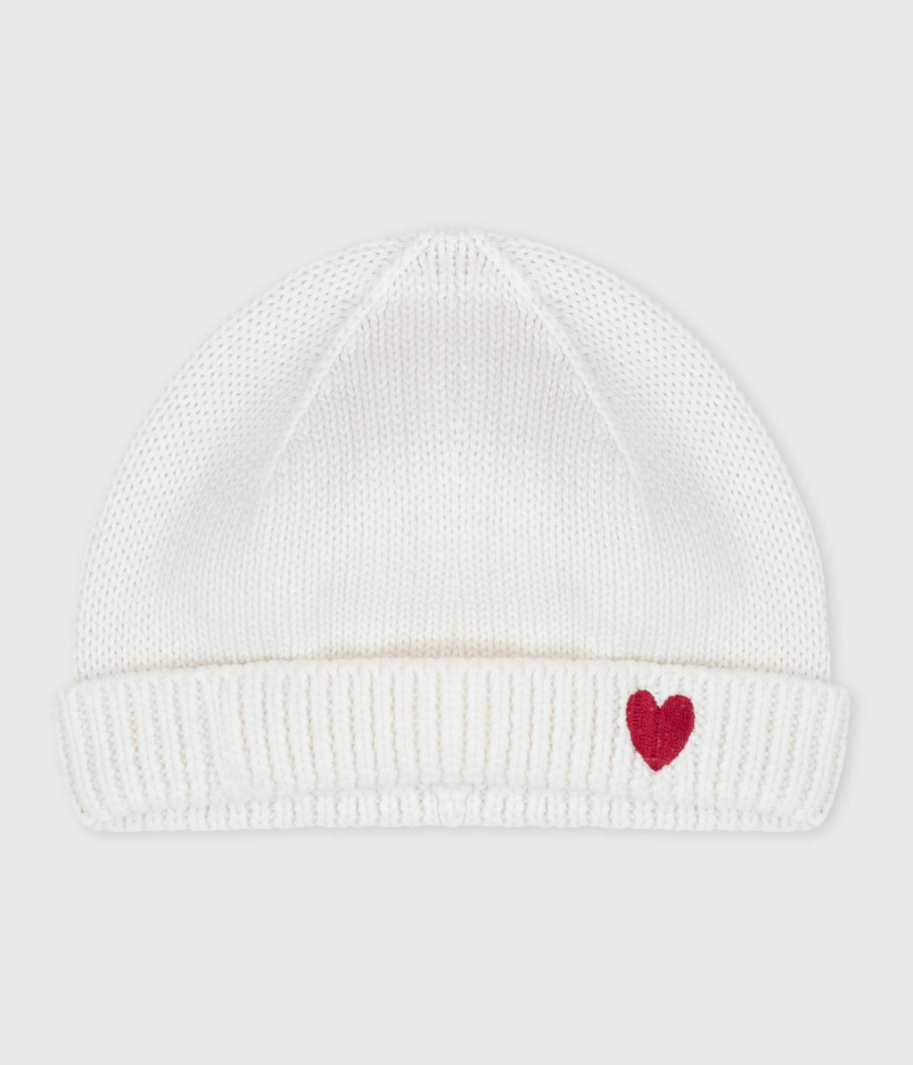 Bonnet naissance tricoté en coton – F1