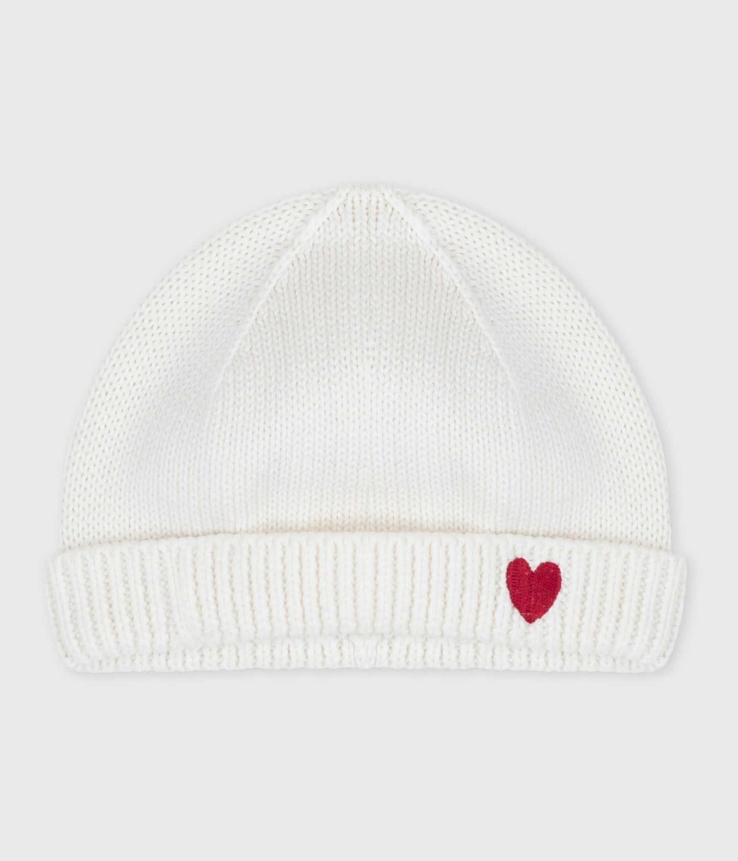 Bonnet naissance tricoté en coton – F1