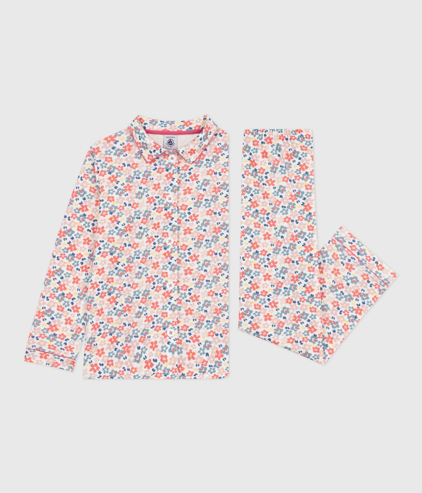 Pyjama boutonné enfant en coton imprimé