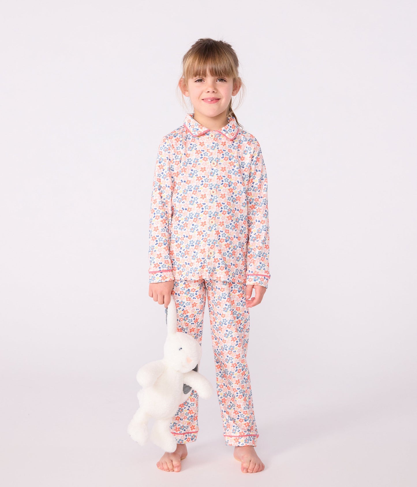 Pyjama boutonné enfant en coton imprimé