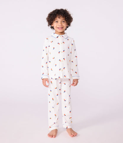 Pyjama boutonné enfant en coton imprimé