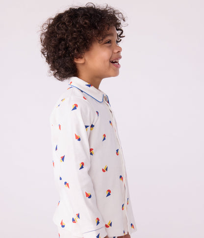 Pyjama boutonné enfant en coton imprimé