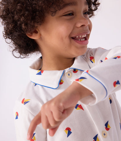 Pyjama boutonné enfant en coton imprimé