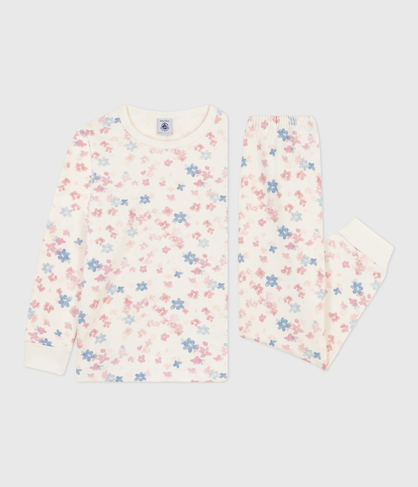 Pyjama enfant en molleton imprimé fleurs