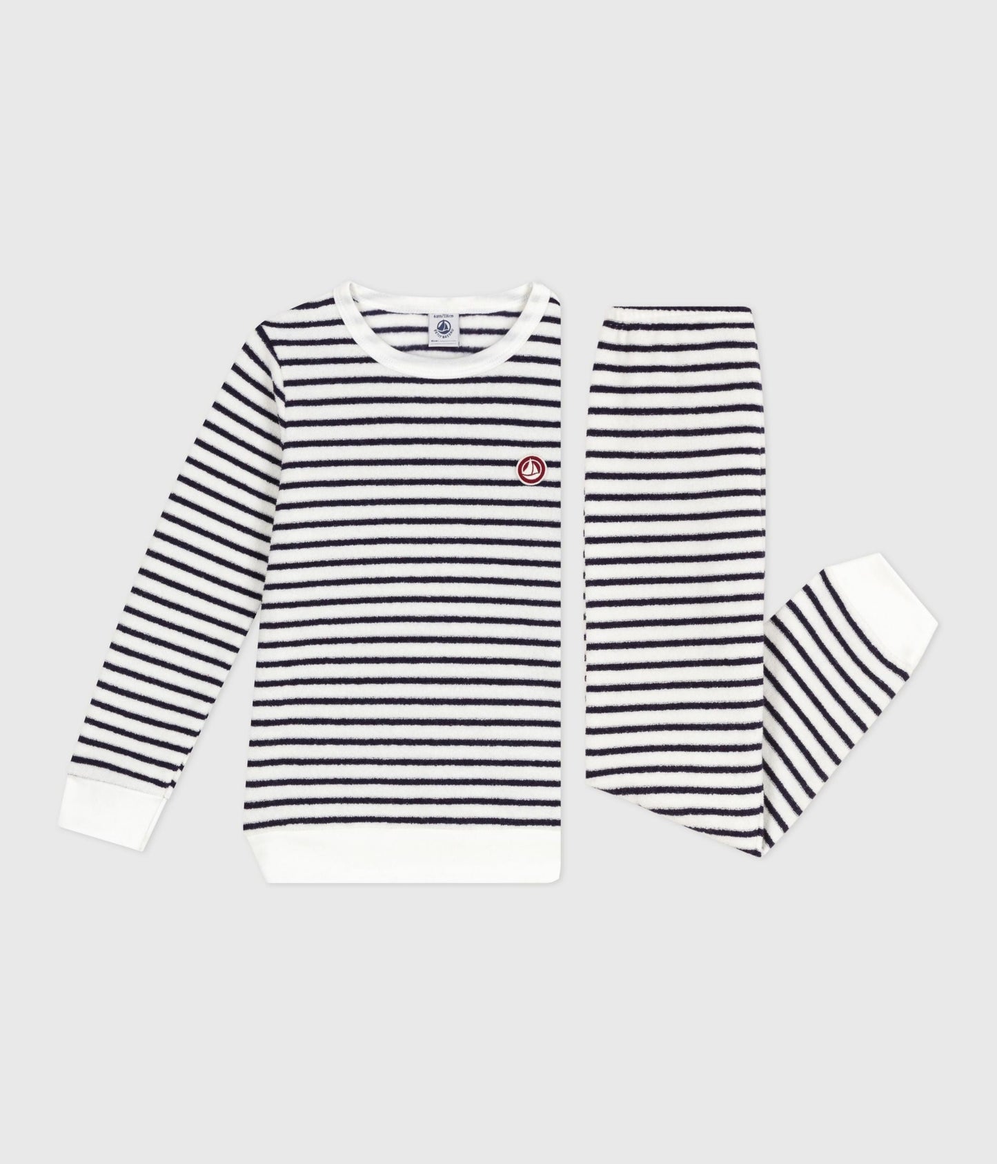 Pyjama enfant en coton éponge à rayures – F2