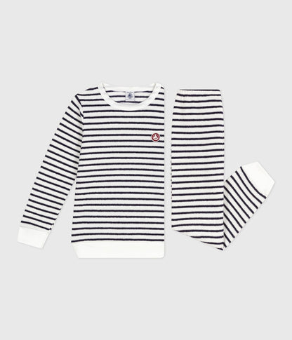 Pyjama enfant en coton éponge à rayures – F2
