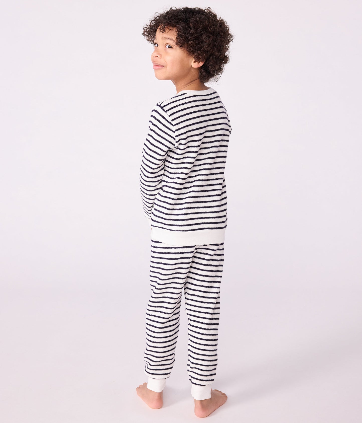Pyjama enfant en coton éponge à rayures – J2