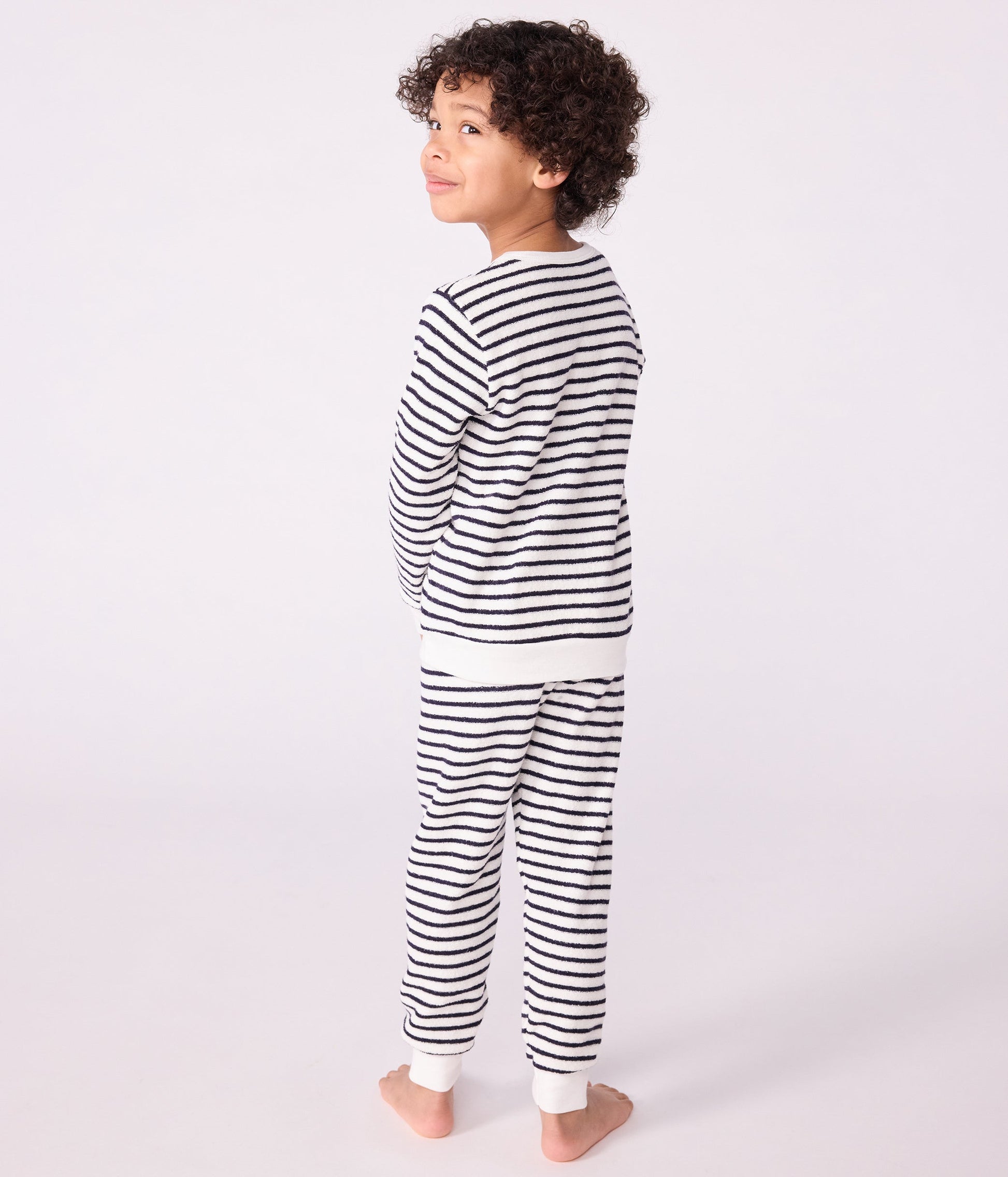 Pyjama enfant en coton éponge à rayures – J2