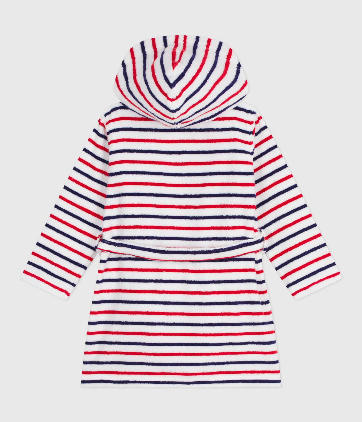 Peignoir enfant en coton éponge à rayures – D1