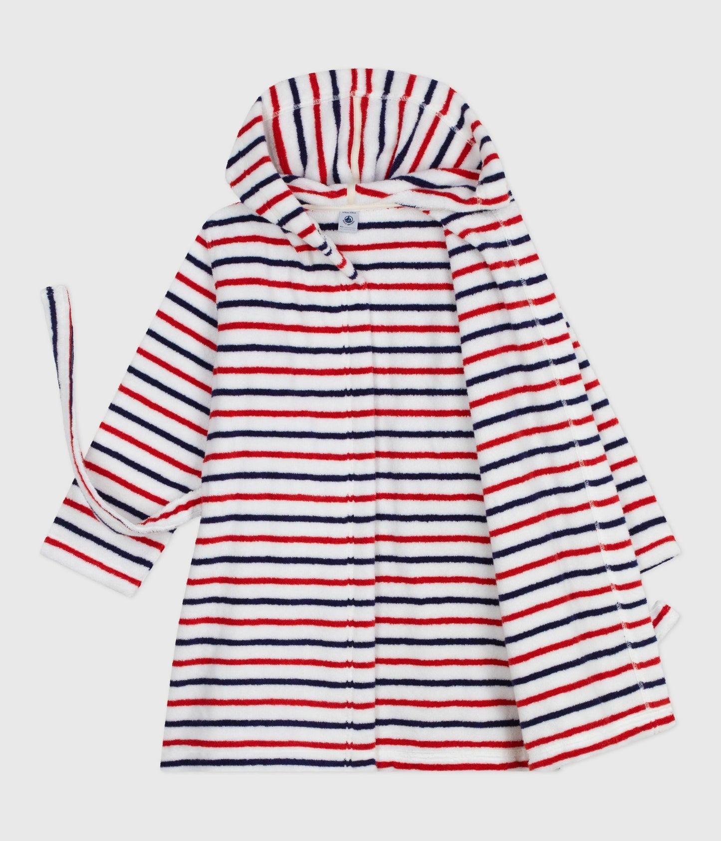 Peignoir enfant en coton éponge à rayures
