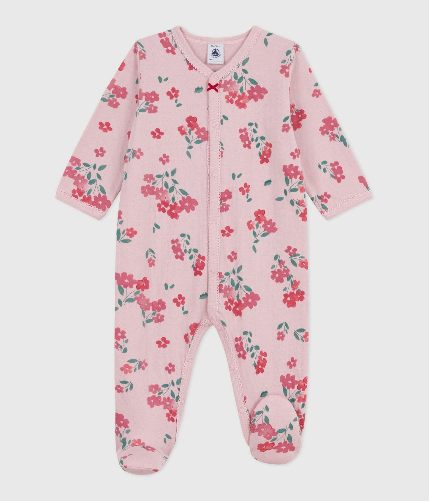 Pyjama bébé en tubique imprimé fleuri