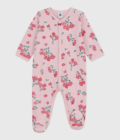Pyjama bébé en tubique imprimé fleuri