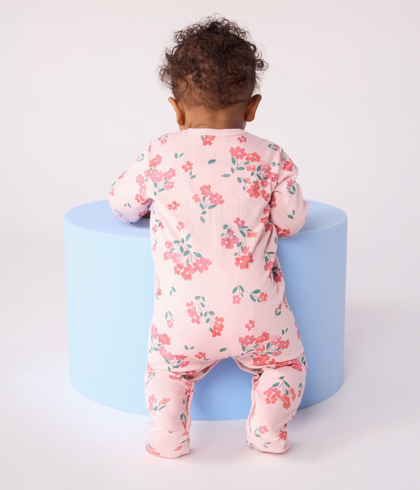 Pyjama bébé en tubique imprimé fleuri