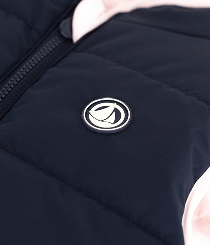 Doudoune enfant sans manche bicolore réversible