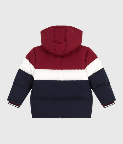 Doudoune enfant unie colorblock