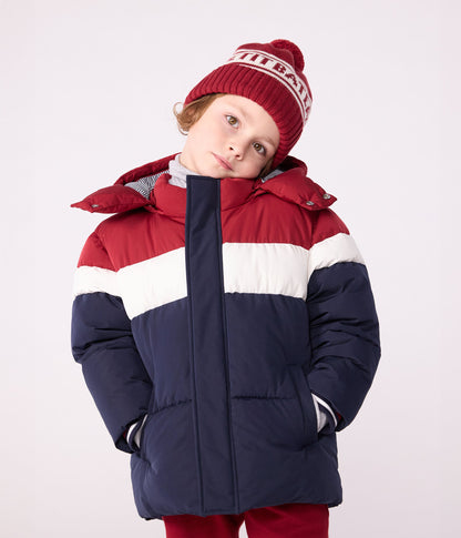 Doudoune enfant unie colorblock
