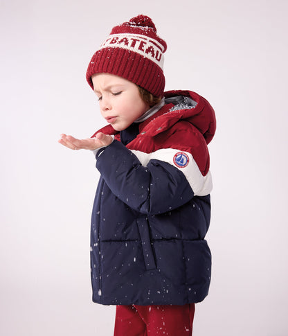 Doudoune enfant unie colorblock