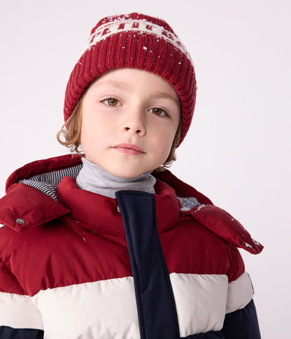 Doudoune enfant unie colorblock