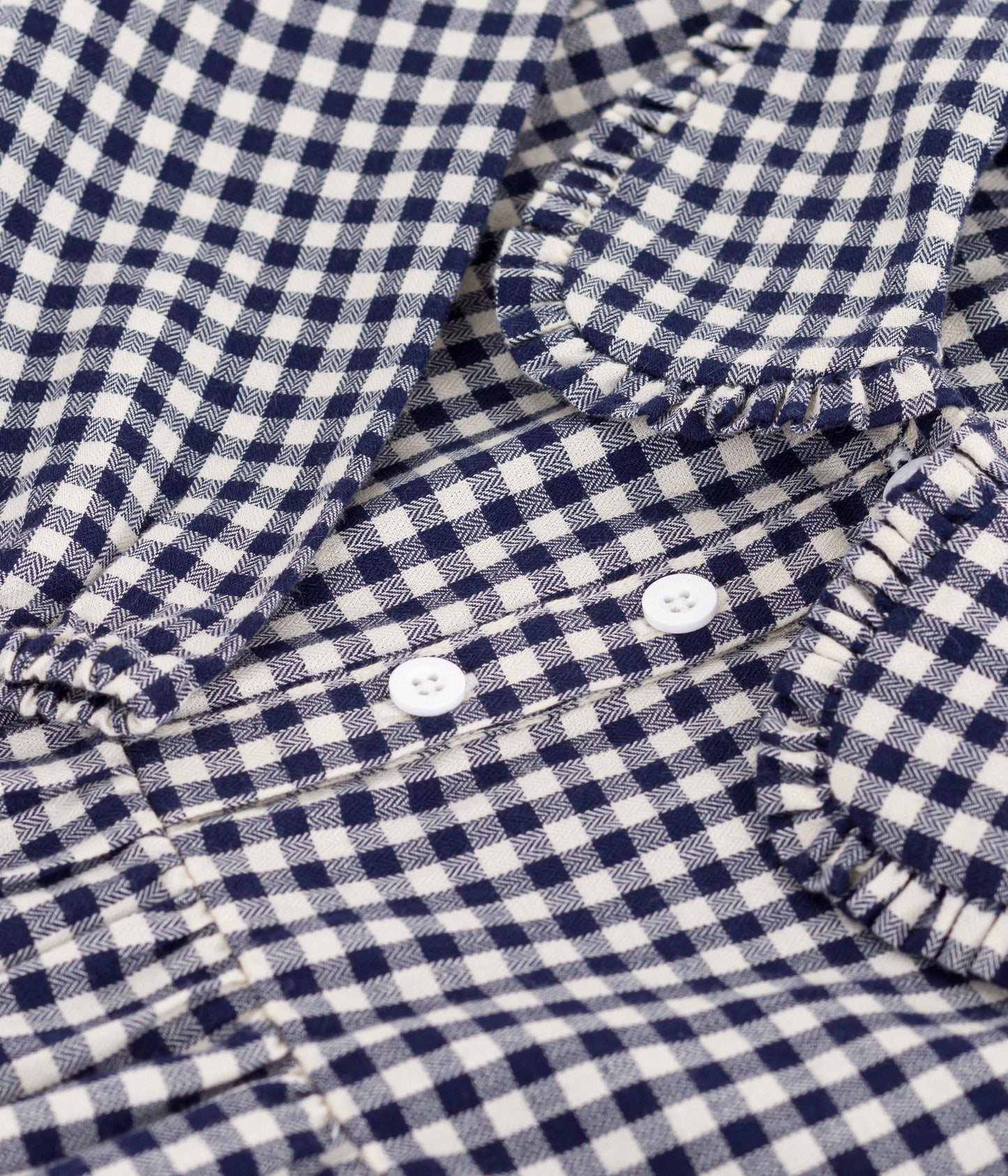 Robe enfant manches longues en flanelle à carreaux