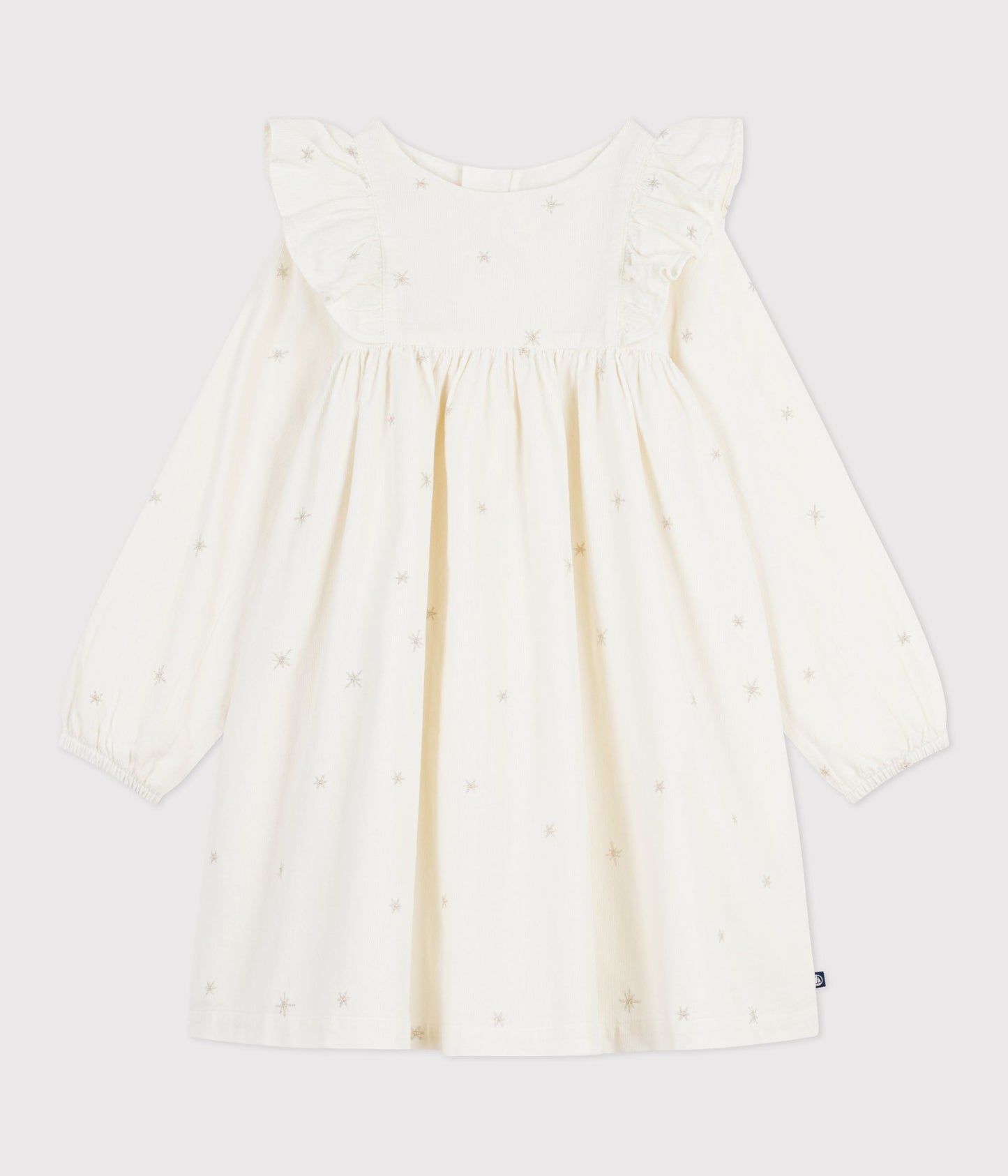 Robe enfant manches longues en velours unie