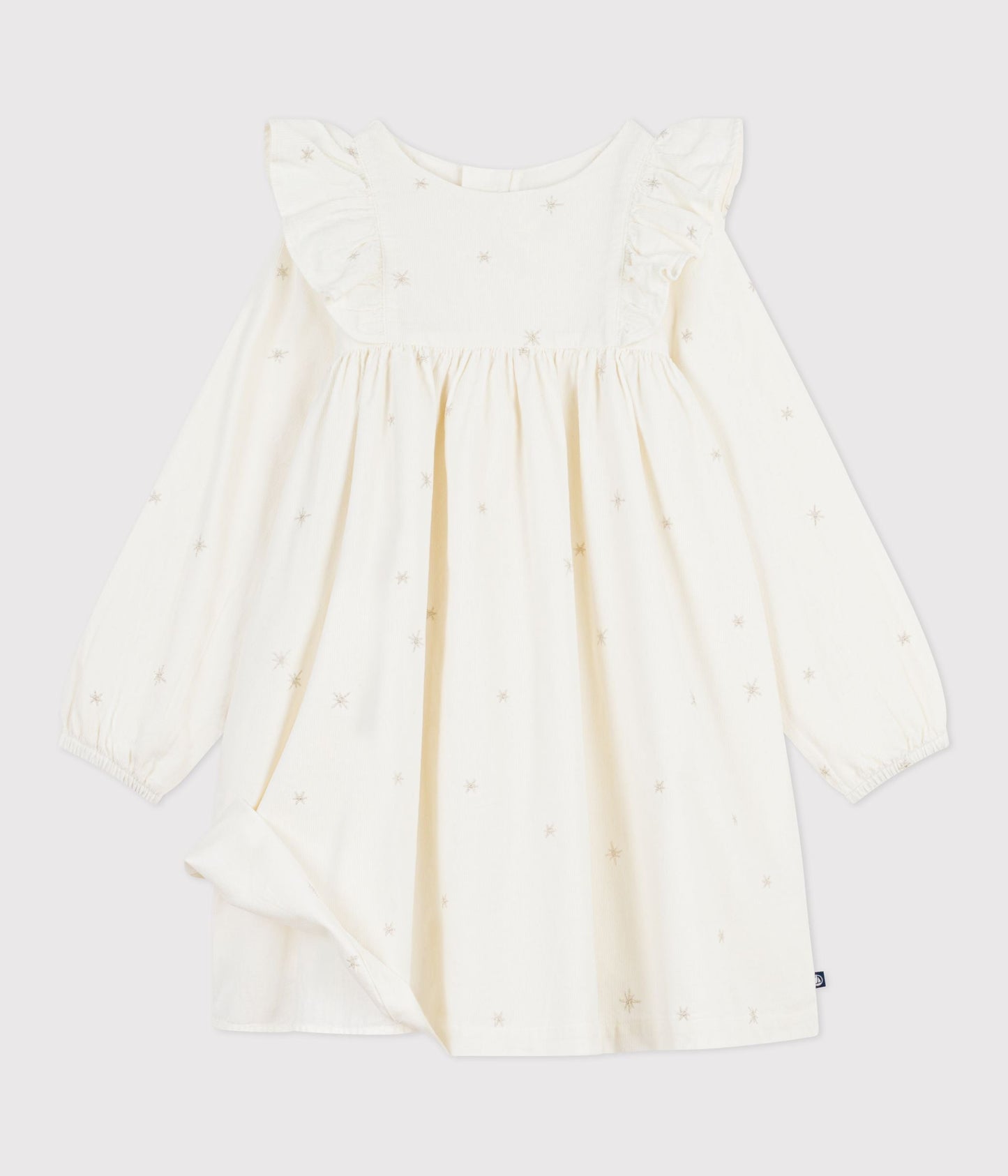 Robe enfant manches longues en velours unie