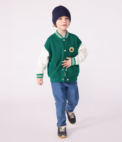 Veste teddy enfant en coton uni